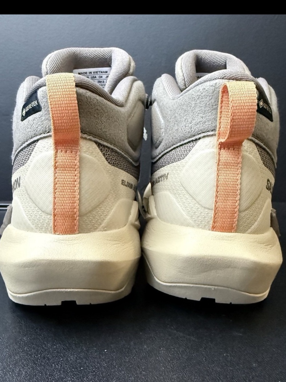 Salomon Women’s Athletic Shoes Taupe Beige Peach - Picture 5 of 13